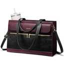LOVEVOOK Laptop Tote for Women 15.6 Inch, PU Leather Waterproof Work Tote with Large Tumbler Pocket, Peony Embossed Textured Computer Bag, Organized Teacher Office Business Crossbody Handbag