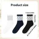Yolev 6 Pairs Half Sheer Ankle Socks Lace Polka Dot Socks for Women Ultra Soft Ankle Stockings for Women Fashion See Through Sock