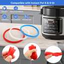 Sealing Ring Compatible with Instant Pot 6 Quart, 6-Pack Food-Grade | Silicone Gasket Replacement for 5 & 6 Qt Duo/Duo Plus/Ultra/Lux, Enhanced Leak-Proof Seal for High Pressure Cooking, Multi...