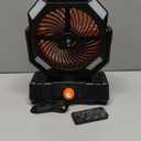 USONE Misting Fan, Portable Camping Fan Rechargeable, Battery Powered Fan for Camping with Light, Remote & Timer, Hanging Tent Fan with Hook for Outdoor fishing, Travel, Work/Summer Essential