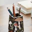 HAOKHOME Peel and Stick Wallpaper Boho Mushroom Removable Stick on Forest Contact Paper for Bathroom Black/Brown/Green 17.3in x 32.8ft