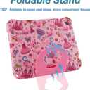 iPad 10.2 Kids Tablet Case for Boy & Girl - Pink Princess EVA Foam Shockproof Kid-Proof Case with Stand & Handle