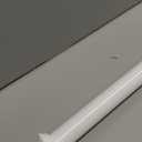 Ivilon Window Curtain Rod Decorative End Cap Design, 1 Inch Rod, 28 to 48 Inch. White