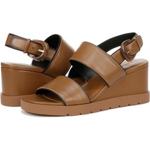 Vince Women's Roma Double Strap Wedge Sandals (6, Peanut Brown Leather)