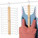 Tank Top Hanger, 2 Pack Bra Organizer, Sturdy Wooden Space Saving Holder Closet Organizers and Storage for Tank Tops, Bras, Camisoles, Swimsuits