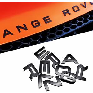 Car Emblem for Front Hood and Trunk lid Rear ABS Material Compatible with Range Rover car Badge car Style Replacement (Gloss Black)