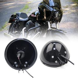 SKUNTUANG 5 3/4 Inch Motorcycle LED Headlight Mount Bucket 5.75 Inch LED Headlight Housing Bucket for Motorcycle