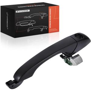 A-Premium Front Right Passenger Side Exterior Door Handle with Keyhole Compatible with Jeep Compass 2007-2017, Patriot 2007-2017 & Dodge Caliber 2008-2012, Smooth Black, Replace# XU80AXRAEWKH