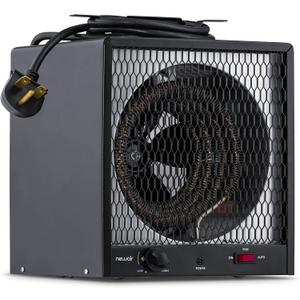Newair 5600W Portable Electric Garage Heater - Heats Up to 600 sq. ft. with 6-Foot Cord Wrap and Carrying Handle, Space Heater Ideal for Garage, Bedroom, Dorm, and Office