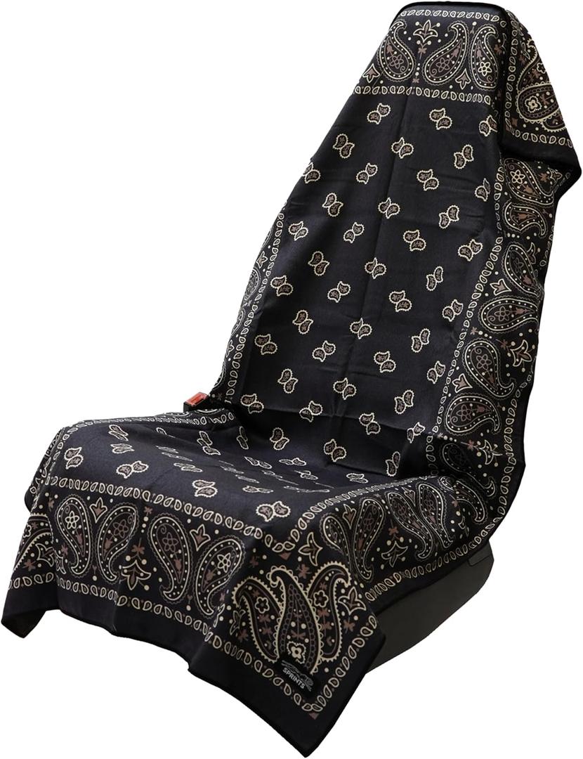 Sprints Athletic Running Towel, Full-Sized, Car Seat Cover - Performance Microfiber (Paisley Probs)