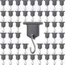 24 Pairs Rv Awning Hooks for Lights Camping Awning Accessory Hangers S Shaped Hooks Set Rv Party Light Hangers for Christmas Party Camping Tent Indoor and Outdoor Supplies (Grey and Silver)