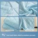 SheRest Lightweight & Breathable Summer Throw Blanket for the AC Room, Couch, or Nap Time, Soft and Portable Cooling Blanket for Hot Sleepers and Night Sweats (Blue, King)