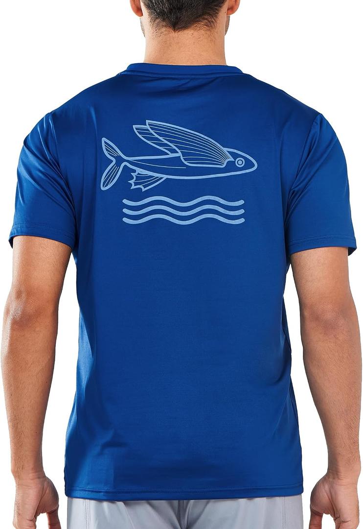 NORTHYARD Mens Swim Shirt Rash Guard UPF 50+ Quick Dry Short Sleeve Fishing Shirts Sun Protection Shirt Beach Water Swimming