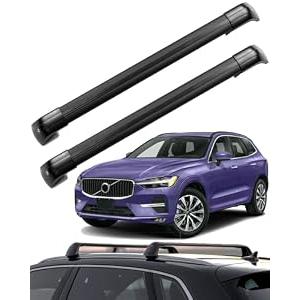 FelicValo FelicValo Lockable 220lbs Roof Rack Cross Bars for Volvo XC60 2018–2025, Heavy Duty Crossbars Aluminum Roof Rails, Fits Cargo Carrier, Kayak, Bike Rack, Luggage