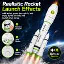 Rocket Space Toys for Kids 3-5 5-7 with Lights & Sound, Educational Astronaut Toys for 3 4 5 6 7 8 Year Old Boy Birthday Gift, Interactive Toddler Boys Toys 4-6 3-4 Science Outer Party Favors