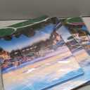 Chattanooga Skyline Wall Decor Tennessee Wall Art Walnut Street Bridge Painting Modern Urban Picture River Scenery 3 Piece Poster HD Canvas Print Frame for Home Decor Ready to Hang(48''Wx22''H)