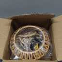 Plug in Pendant Light Rattan Hanging Lamp with Switch,Mini Rattan Boho Semi Flush Mount Ceiling Light,Hand Woven Hallway Light Fixtures for Bedroom Entryway Kitchen (1 Pack Brown)