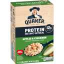 3 x Quaker Protein Instant Oatmeal, Apple Cinnamon, 12g Protein per Serving, Whole Grains, No Artificial Flavors, No Added Colors, 2.11 oz Packets, (6 Pack) (EXP 09/30/26)
