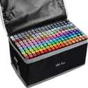 Alcohol Markers, 168 Colors Art Drawing Set for Kids Adults, Dual Tip Permanent Sketch Markers with Organizing Case