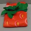 EraSpooky Adult Strawberry Costume Fruit Costume Halloween Funny Set with Green Leaf Accessory