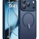 FNTCASE for iPhone 17 Pro Case: [Compatible with Magsafe] Translucent Matte Cases with [Full Camera Protection] [Screen Protector] Military Grade Shockproof Protective Phone Cover - Blue