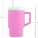 Infantino My 1st Tumbler, 9 Oz. Silicone Sippy Cup with Straw & Handle, Spill-Resistant Baby Cup for On-the-Go, BPA-Free Transition Bottle, Cotton Candy