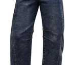GRAPENT Barrel Jeans for Women Trendy High Waisted Wide Leg Baggy Cropped Relax Fit Stretch Denim Trouser Ankle Pants, 2XL