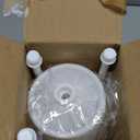 JIGA 3 Pack Toilet Brush and Holder Set, Toilet Bowl Brush with Caddy Bathroom Stiff Bristles Toilet Scrub Brush, White