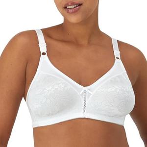 Bali Women's Double Support Wireless, Lace Bra with Stay-in-Place Straps, Full-Coverage