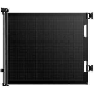 HAMOPY Retractable Baby Gate, 33" Tall, Extends up to 55" Wide, Durable Auto-Lock Baby Gates for Stairs, Mesh Dog Gate and Child Safety Gates for Doorways, Hallways, Indoor, Outdoor(Black)