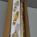 Gold Curtain Rods for Windows 48 to 84 Inch,1 Inch Heavy Duty Curtain Rods,Adjustable Modern Drapery Rod,Window Single Pole 30-84,Brass Gold