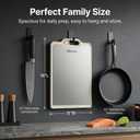 Titanium Cutting Board, 16x11x0.9 inch Non-Slip Chopping Board with Knife Sharpener, Dual-Sided Titanium & Wheat Straw PP, Anti-Spill Edge, Dishwasher Safe，Rectangular