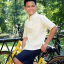 French Toast Boys Short Sleeve Classic Poplin Dress Shirt (Yellow)