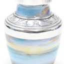 Sky with Clouds and Sunlight Design Decorative and Burial Cremation Urn for Human Ashes - Keepsake Small Size