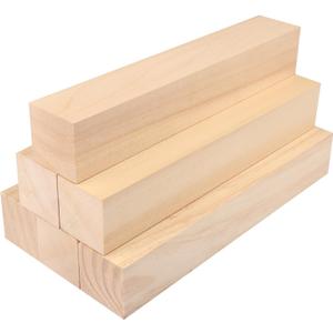 6 Pack Basswood Carving Blocks, 12x2x2 Inches Basswood Blocks for Beginner to Advanced Carvers, Ideal for DIY Projects and Gifts, Soft and Smooth, Easy Whittling and Carving by GNIEMCKIN