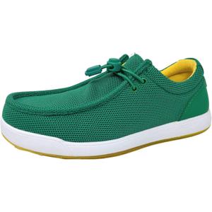 SKONI Men's G2 Waterproof Slip On Golf Shoe (10, Green/Yellow)