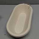2 x 12inch Pulp Oval Sourdough Banneton Bread Proofing Basket Baking Supply with Linen Liners for Professional and Homemade Artisan Bread 1 PCS