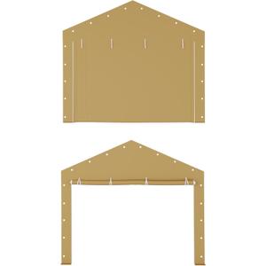 GarveeLife 10 ft x 20 ft Portable Carport Replacement Doors 2Pcs Yellow