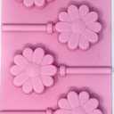 Daisy Flower Lollipop Molds: 2 Pack Silicone Sucker Moulds for Candy Chocolate Fondant – DIY 12 Cavity Total 