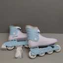 Inline Skates for Women Girls - Adult Inline Skates for Outdoor and Indoor, with Durable Outer Shell and Ankle Support, ABEC-7 Bearings, Solid and Comfortable (US Women 9, Blue / White)