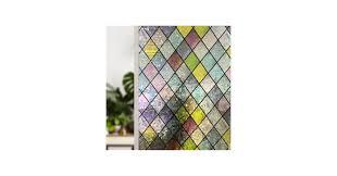 Window Privacy Film Frosted Glass Window Sticker Window Film Static Glass Cling Tint Non-Adhesive for Home Door Decorative Frosting Cover 17.5 X 78.7 inch 2 Pack