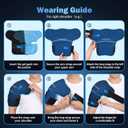 Comfytemp Shoulder Ice Pack Wrap Shoulder Brace Compression Sleeve for Shoulders Pain Relief, 2 Gel Ice Packs for Injuries Reusable, Cold Therapy for Rotator Cuff Recovery, Arm, S/M