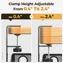 Under Desk Cable Management Tray Black, Cinati Wire Organizers No Drill, Cable Tray with Clamp for Wire Management, Cord Organization Box for Office, Home - No Damage to Desk