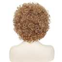 Women's short curly wig, 70s disco style afro wig, wig for Halloween cosplay and parties (Strawberry Blonde, w8016-2730, 5 x 6.2 x 5 inc)