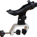 Brocraft Power Lock Fully Adjustable Aluminum Large Opening Clamp Rod Holder for Jon Boat