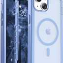 Magnetic for iPhone 14 Case, [Compatible with MagSafe][Military Grade Drop Protection][Heavy Duty Protection][Non-Slip][Shockproof] 2-Layer Durable Bumper Phone Case 6.1''-Blue Purple