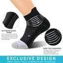 IRAMY Compression Ankle Support Socks Women - Wicking, Cushioned Athletic, Plantar Fasciitis Relief 2 Pairs, Medium