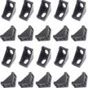 2 x Zeberoxyz 20PCS 2028 Corner Bracket Black Right Angle 20Series 2 Hole Aluminum Brackets for Slot 6mm Aluminum Extrusion Profile Accessories (20pcs Black)