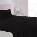 Lightweight Breathable Super Soft Easy Care Wrinkle Resistant Brushed Microfiber 3 Piece Bed Sheet Set with 14-Inch Deep Pockets, Twin, Black, Solid