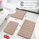 OLANLY Memory Foam Bath Mat 44x24, Super Soft Absorbent Bathroom Rugs, Quick Dry, Machine Washable Shower Floor Rugs, Bathmat Carpet, Bathroom Home Decor Accessories, Tan